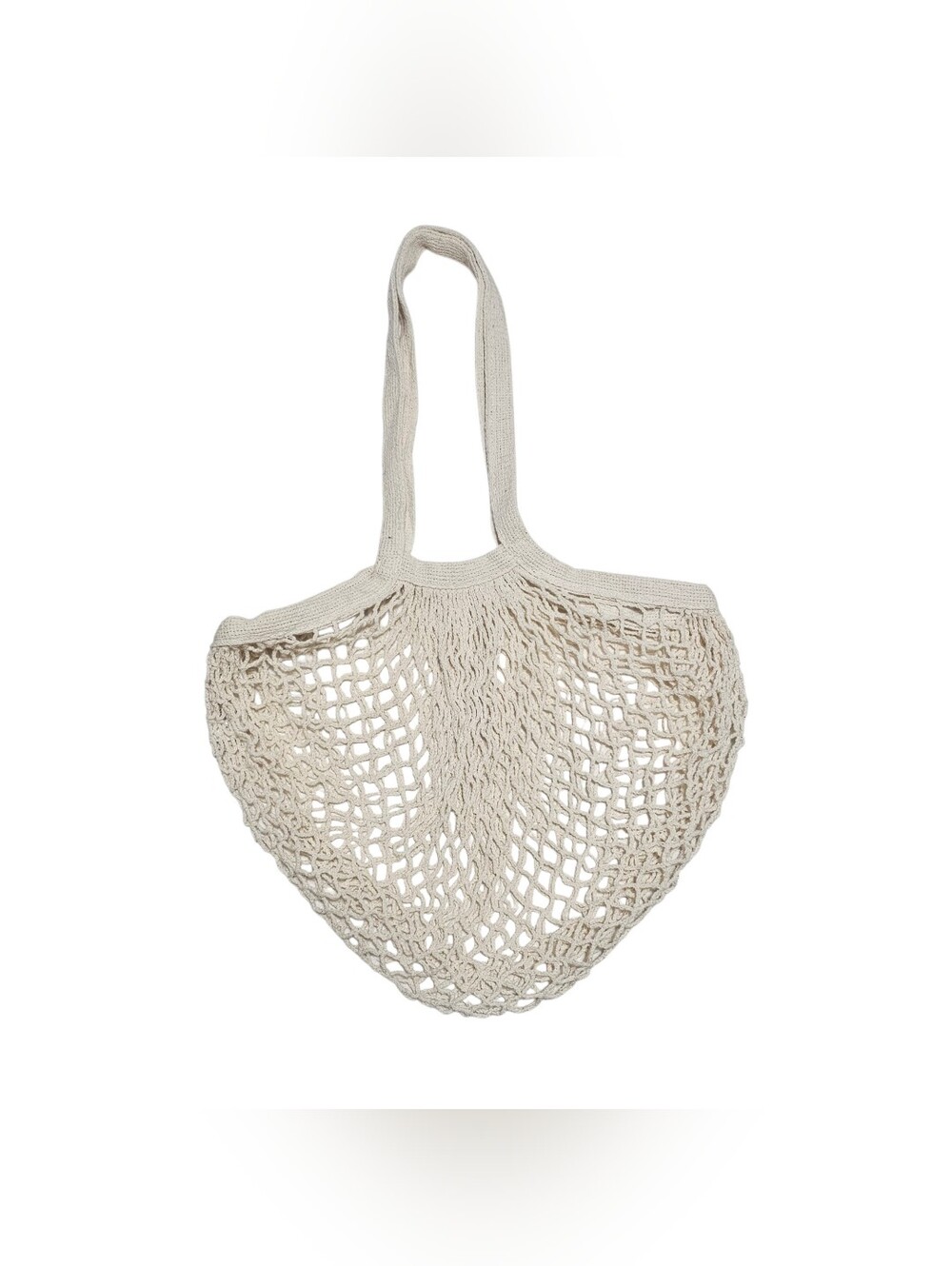 H&M Cream Cotton Mesh Net Tote Bag Ecofriendly Shopping Beach Market Knit Purse